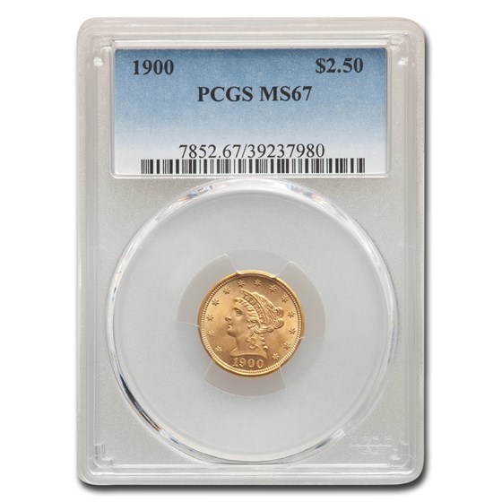 1900 $2.50 Liberty Gold Quarter Eagle MS-67 PCGS 1900 $2.50 Liberty Gold Quarter Eagle MS-67 PCGS